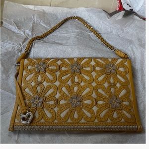 Brighton Mustard Brown Elaine Soft Clutch